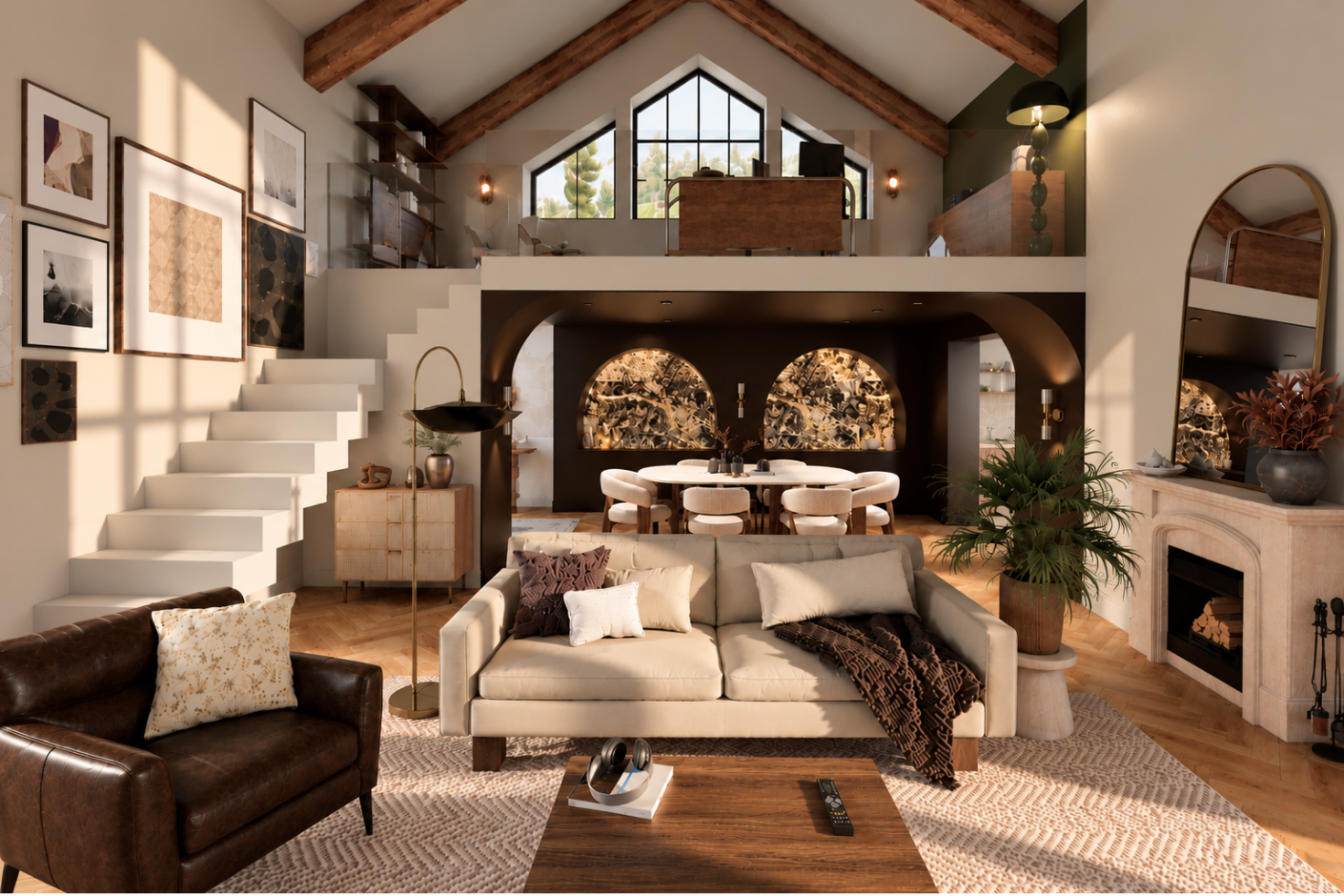 Intérieur aménagé par l’agence ALHEIA